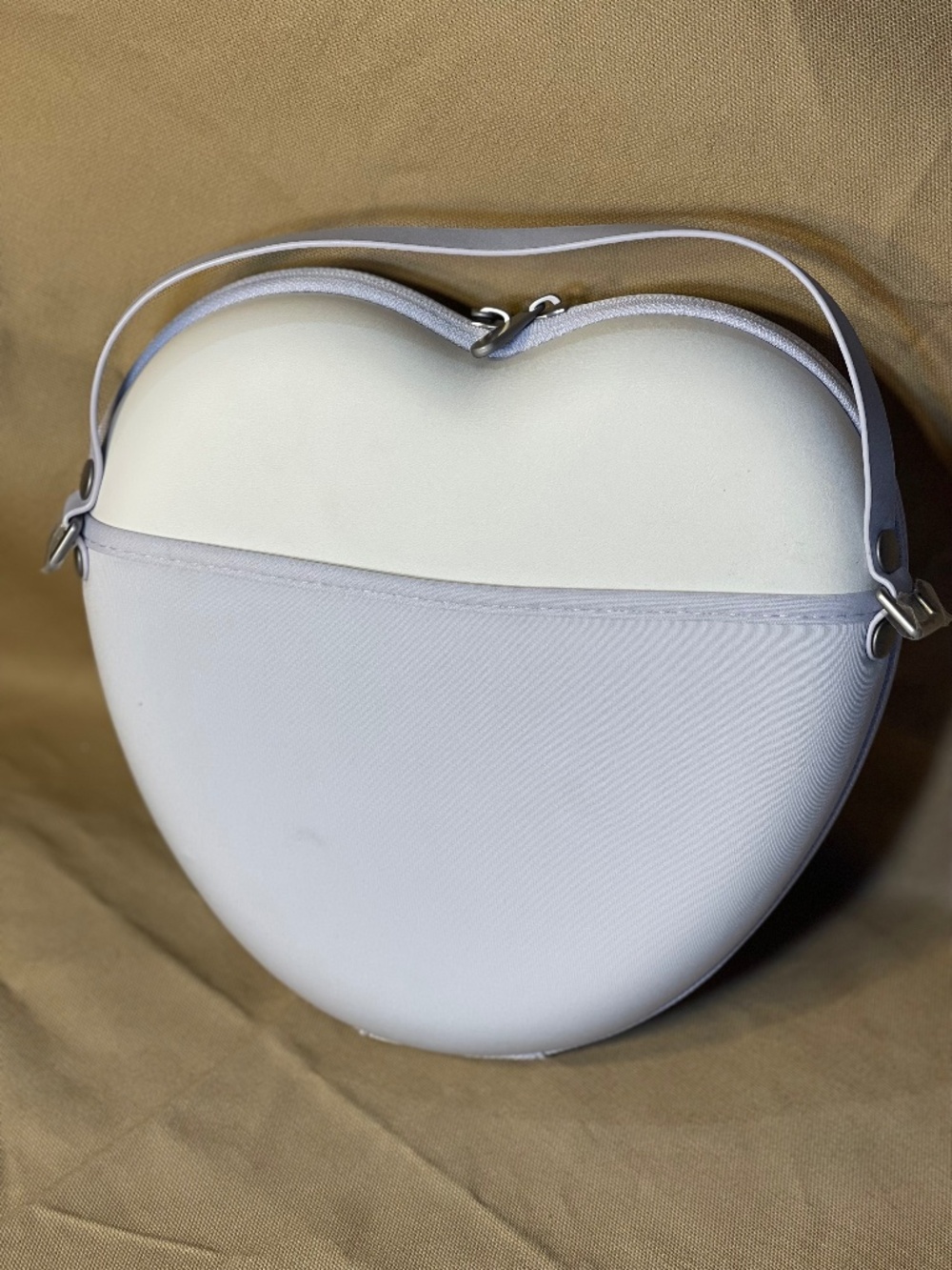 White Heart-Shaped Crossbody Bag